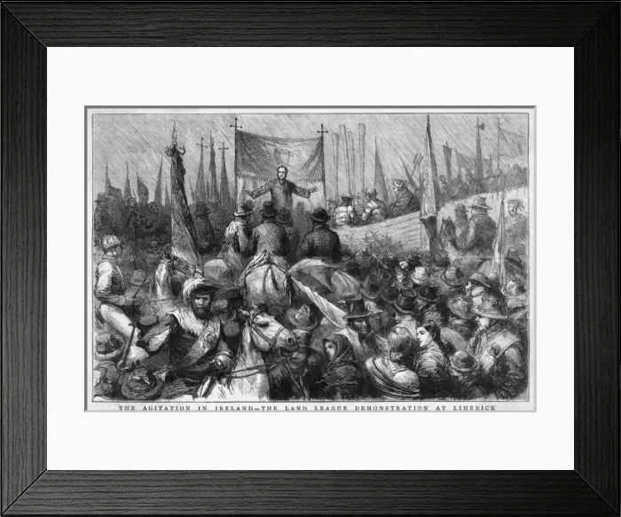 Framed Print : Land League Demo