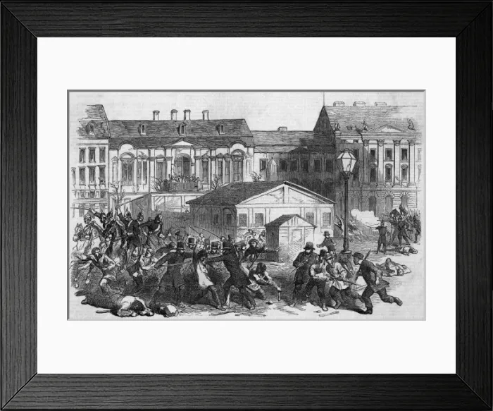 Framed Print : Berlin Street Fight Framed Print : Berlin Street Fight