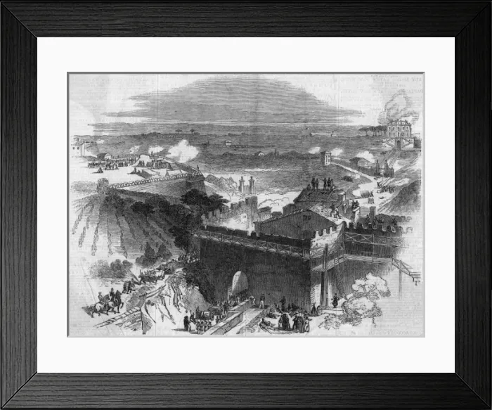 Framed Print : French Attack Rome