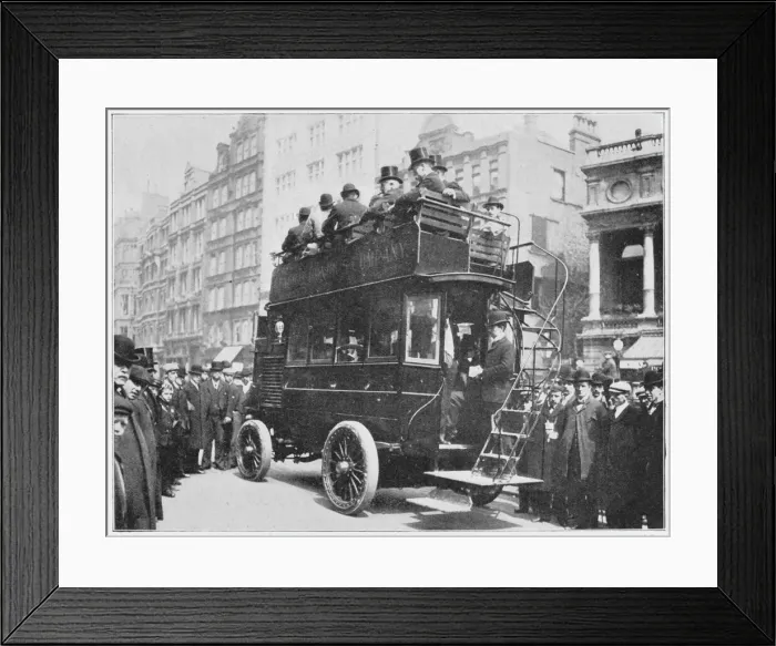 Framed Print : Motor Bus London 1903 Framed Print : Motor Bus London 1903