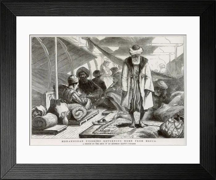Framed Print : Returning Mecca Pilgrims Framed Print : Returning Mecca Pilgrims