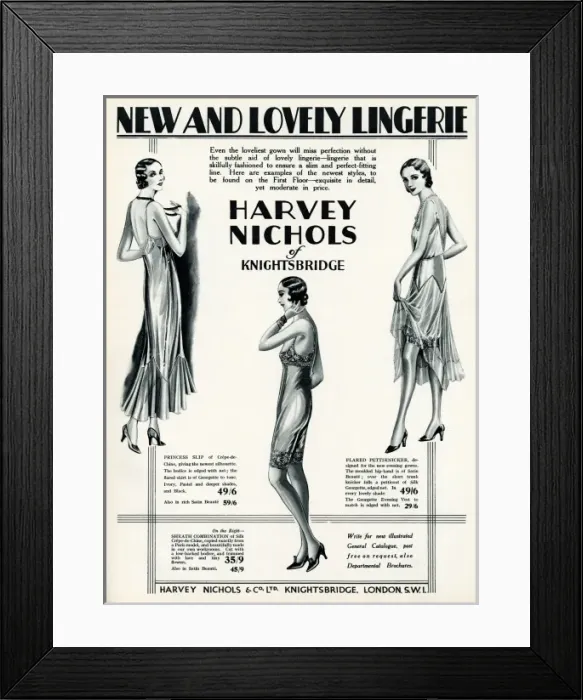 Framed Print : Lingerie in Harvey Nichols Framed Print : Lingerie in Harvey Nichols