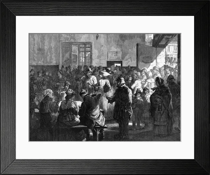 Framed Print : Distress in Paris 1874 Framed Print : Distress in Paris 1874