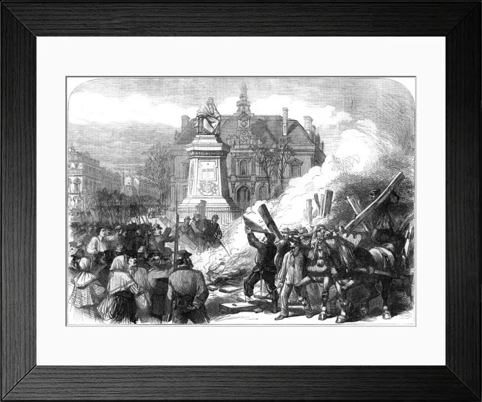 Framed Print : Burning Guillotine Framed Print : Burning Guillotine