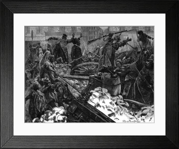 Framed Print : Street Barricades Framed Print : Street Barricades
