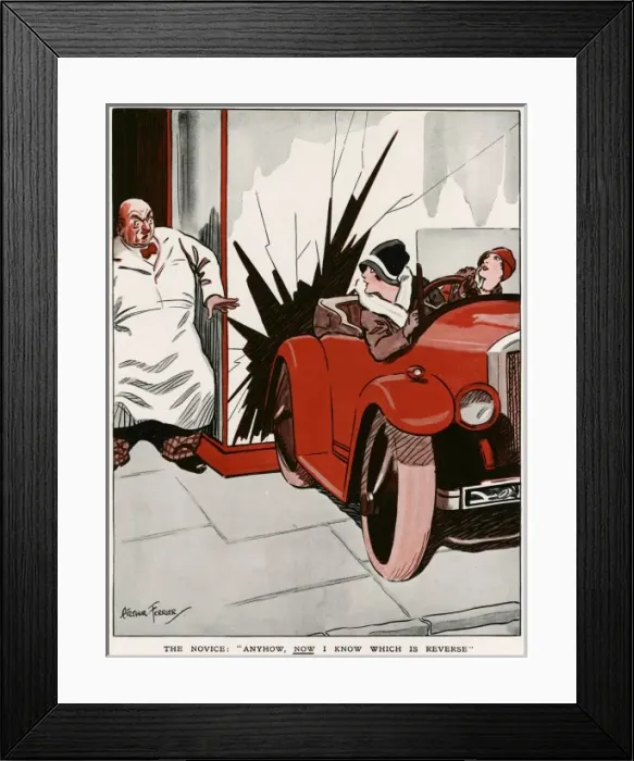 Framed Print : The Novice: Anyhow, now I know which is reverse 1927 Framed Print : The Novice: Anyhow, now I know which is reverse 1927