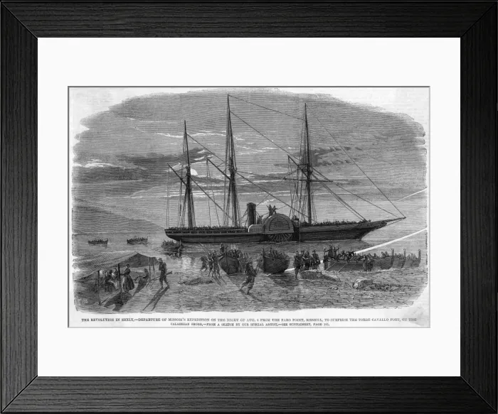 Framed Print : Embarking for Italy
