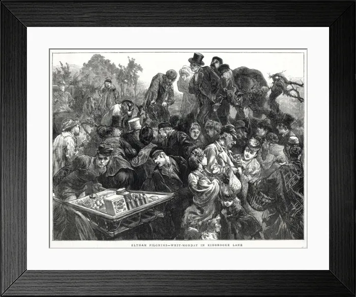 Framed Print : Whit Monday in Kidbrooke Lane 1871