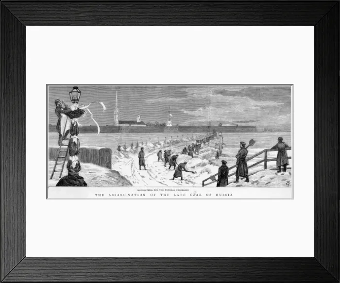 Framed Print : Preparing Funeral Route Framed Print : Preparing Funeral Route