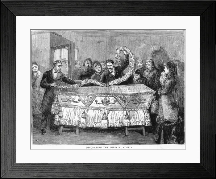 Framed Print : Decorating Tsars Coffin Framed Print : Decorating Tsars Coffin
