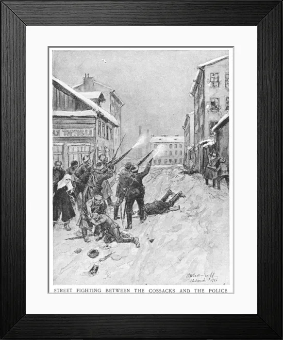 Framed Print : Fighting in Petrograd Framed Print : Fighting in Petrograd