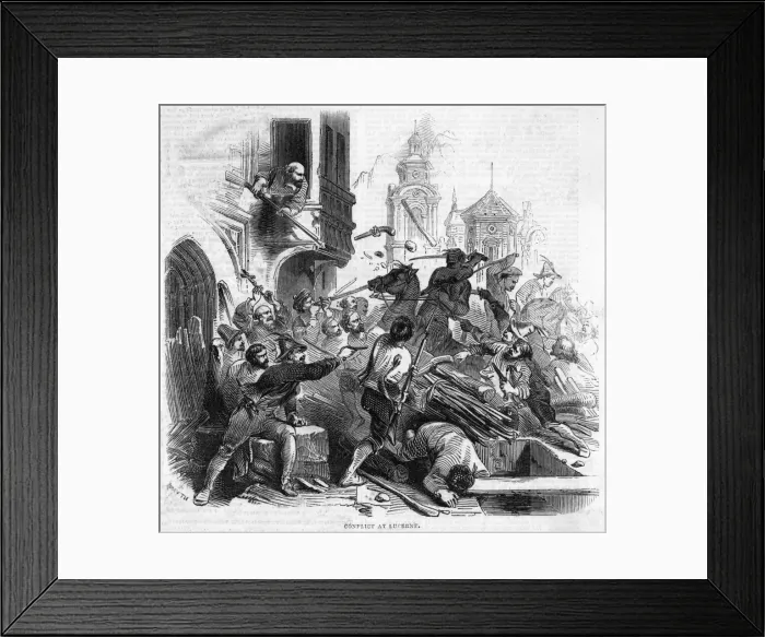 Framed Print : Lucerne Street Fight