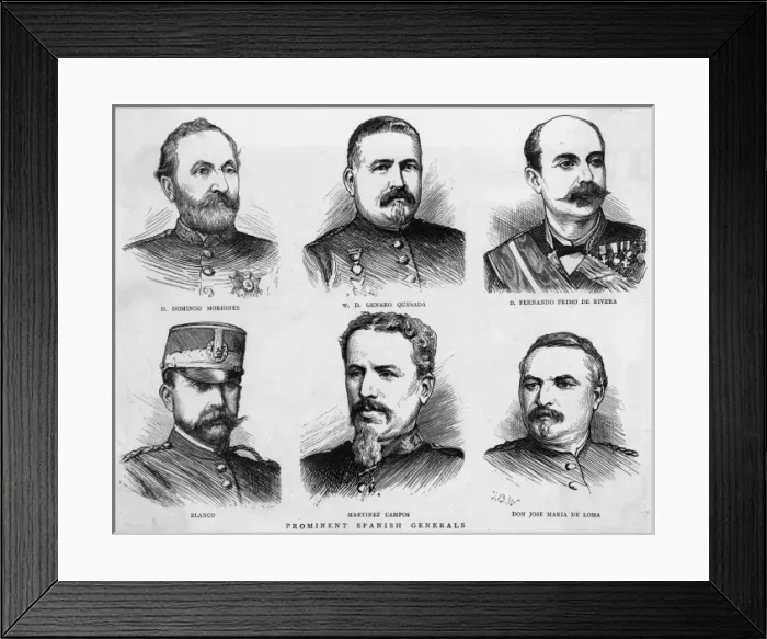 Framed Print : Six Spanish Generals Framed Print : Six Spanish Generals