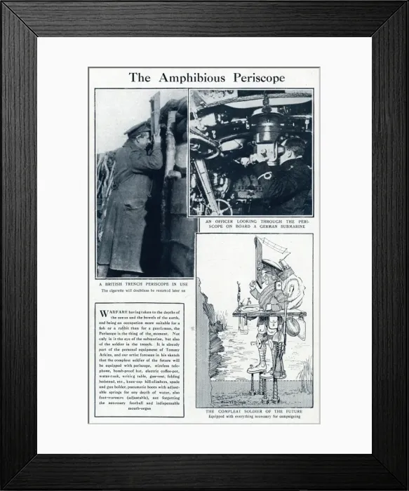 Framed Print : The amphibious periscope 1915 Framed Print : The amphibious periscope 1915