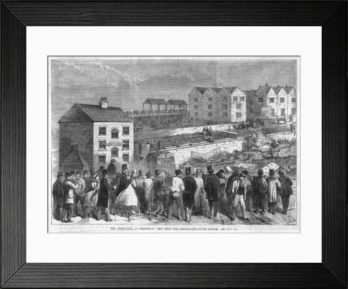 Framed Print : Great Sheffield Flood Framed Print : Great Sheffield Flood