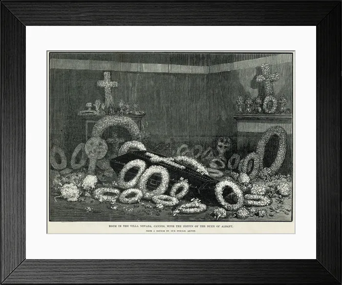 Framed Print : Coffin of Duke of Albany 1884 Framed Print : Coffin of Duke of Albany 1884