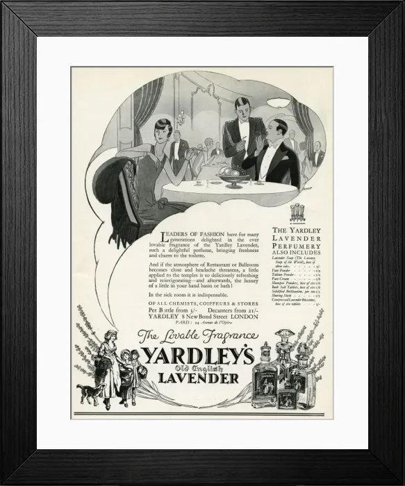 Framed Print : Advert for Yardleys Old English Lavender Framed Print : Advert for Yardleys Old English Lavender