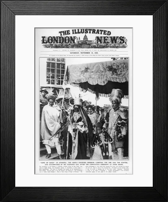 Framed Print : Selassie Crowned / 1930 Framed Print : Selassie Crowned / 1930