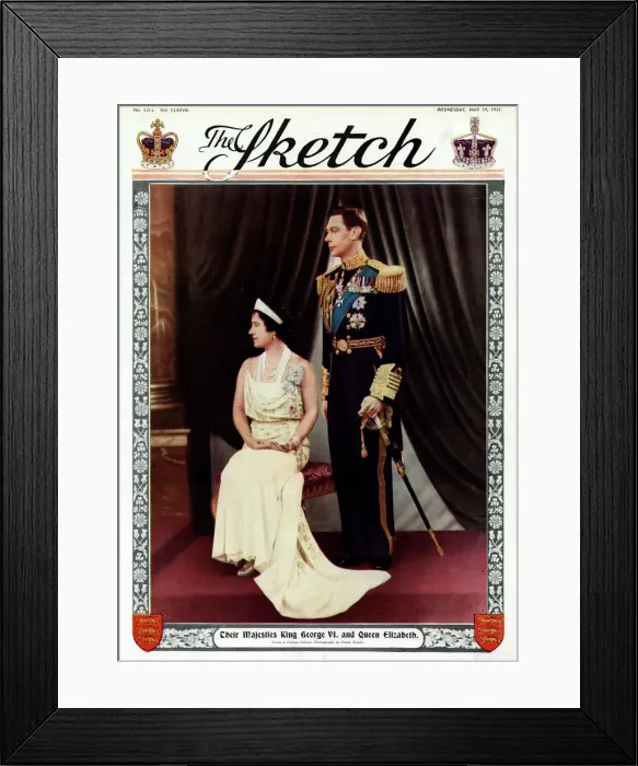 Framed Print : King George VI and Queen Elizabeth consort 1937