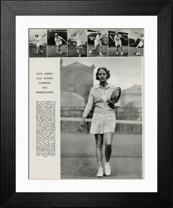 Framed Print : Alice Marble U. S. A champion 1937 Framed Print : Alice Marble U. S. A champion 1937