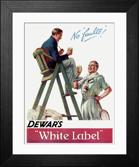 Framed Print : Advert for Dewars White Label Scotch Whisky Framed Print : Advert for Dewars White Label Scotch Whisky