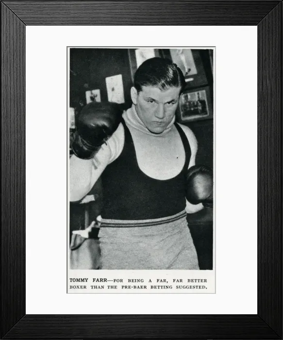 Framed Print : Tommy Farr boxer