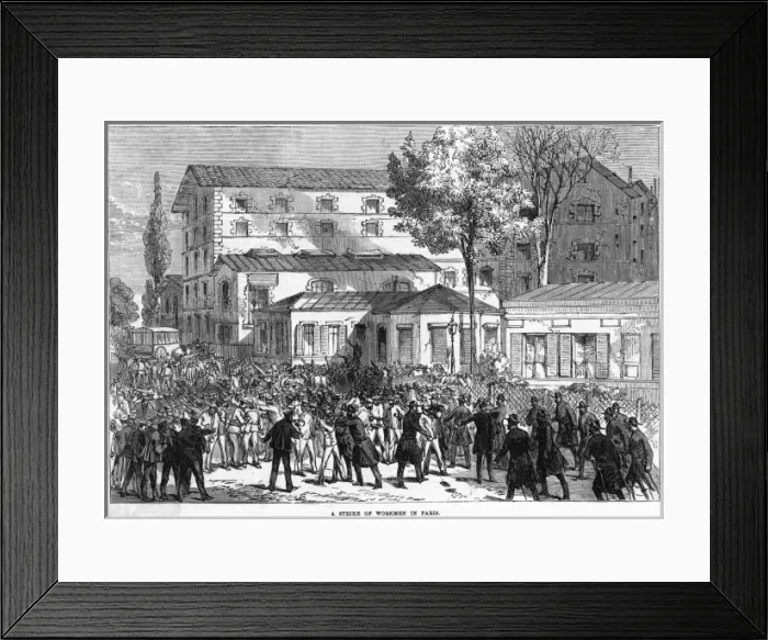 Framed Print : Striking Workers