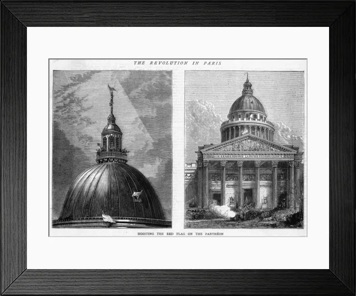 Framed Print : Red Flag on Pantheon Framed Print : Red Flag on Pantheon