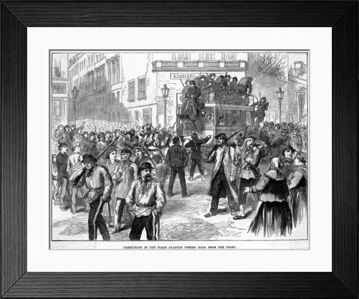 Framed Print : Communards Take Bus