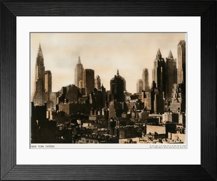 Framed Print : New York skyline 1937