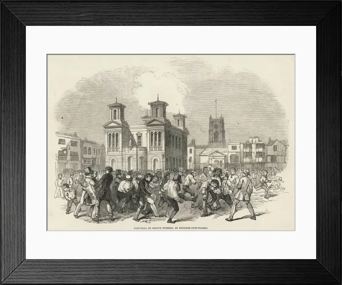 Framed Print : Shrove Tuesday Football Framed Print : Shrove Tuesday Football