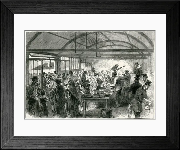 Framed Print : Soup kitchen, Limehouse 1860