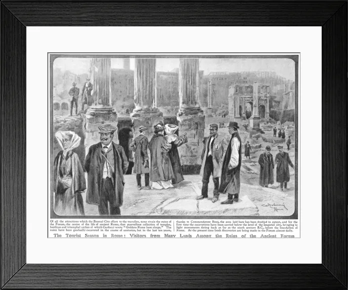Framed Print : Tourists at Rome Framed Print : Tourists at Rome