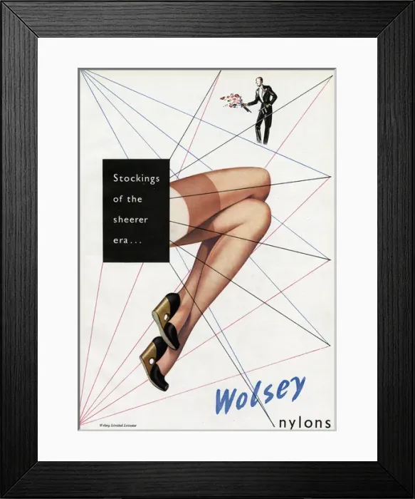 Framed Print : Advert for Wolsey nylons Framed Print : Advert for Wolsey nylons