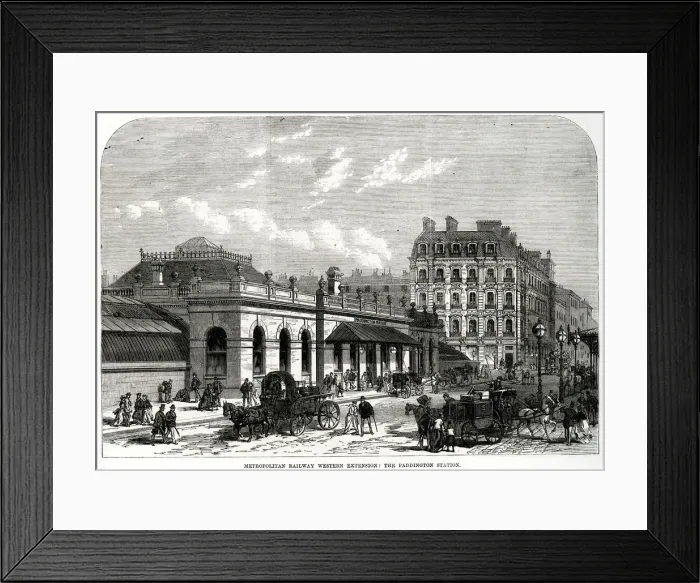 Framed Print : Paddington Station 1868 Framed Print : Paddington Station 1868