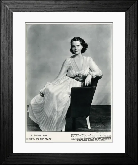 Framed Print : Sylvia Sidney 1930