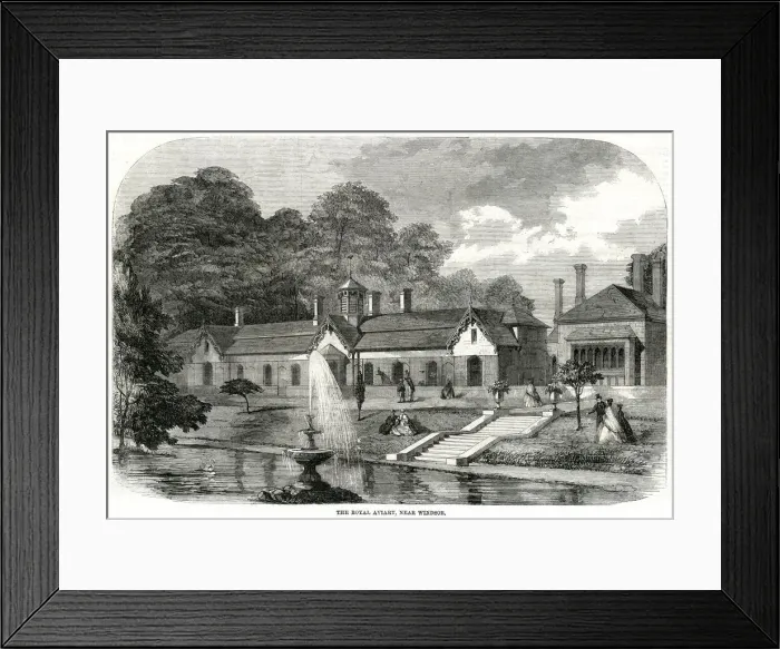 Framed Print : Royal Aviary, near Windsor 1861 Framed Print : Royal Aviary, near Windsor 1861