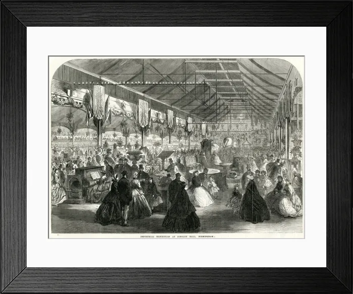 Framed Print : Industrial Exhibition at Birmingham 1865