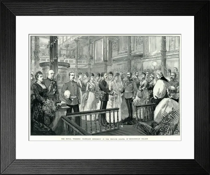 Framed Print : Royal wedding ceremony Louise and Alexander 1889 Framed Print : Royal wedding ceremony Louise and Alexander 1889
