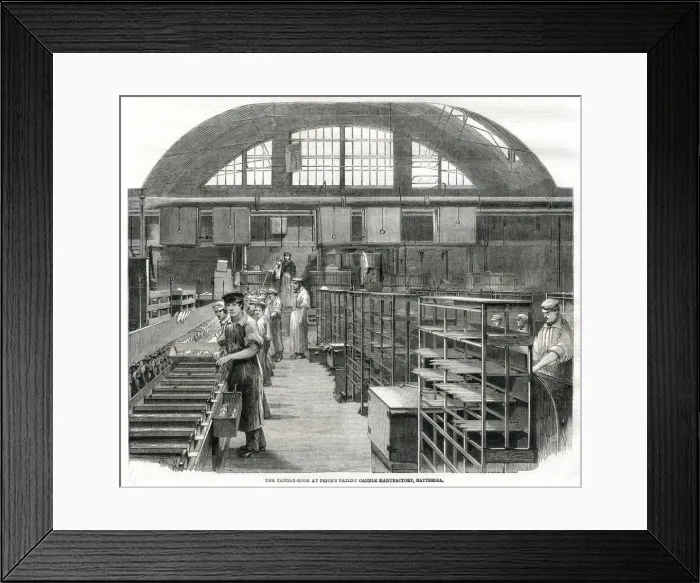 Framed Print : Prices Patent Candle Companys Works 1861 Framed Print : Prices Patent Candle Companys Works 1861