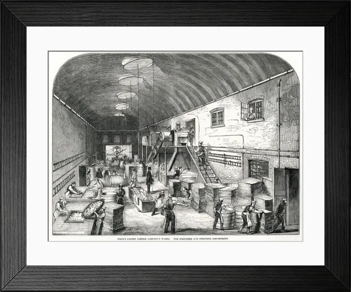 Framed Print : Prices Patent Candle Companys Works 1849 Framed Print : Prices Patent Candle Companys Works 1849