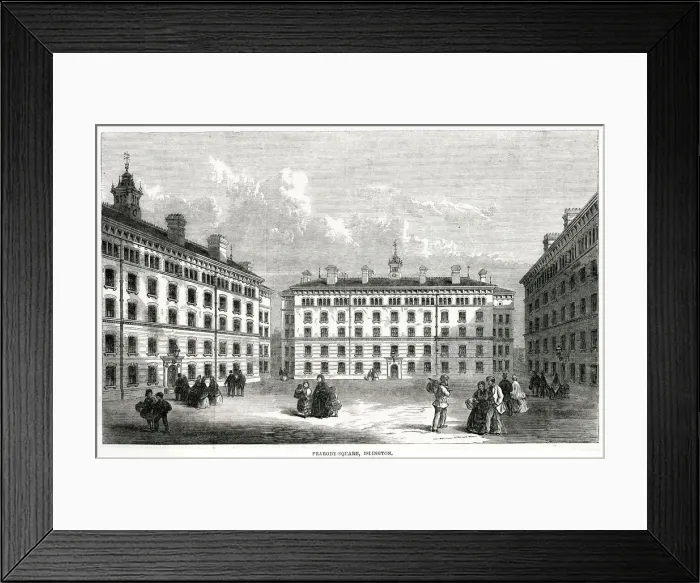 Framed Print : Peabody Square, Islington 1866 Framed Print : Peabody Square, Islington 1866