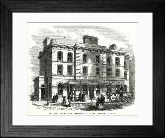 Framed Print : Aldersgate Station 1866 Framed Print : Aldersgate Station 1866