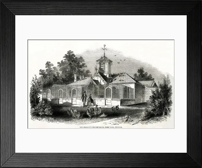 Framed Print : Her Majestys poultry house, Windsor 1843