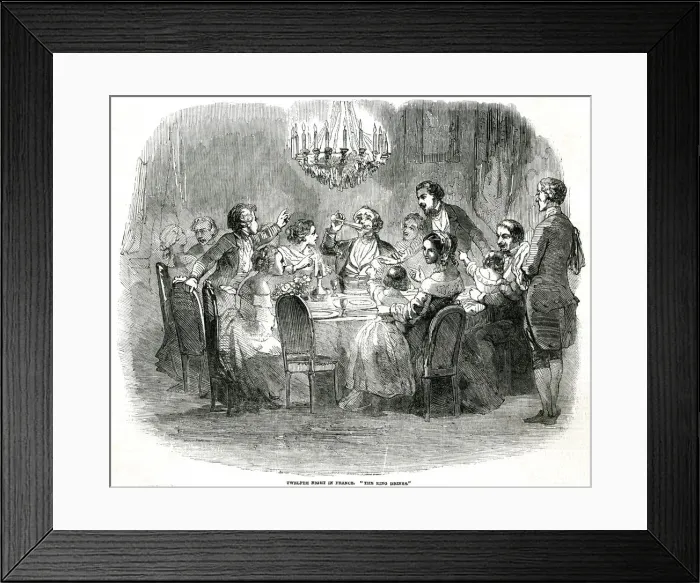 Framed Print : Twelfth Night in France 1852