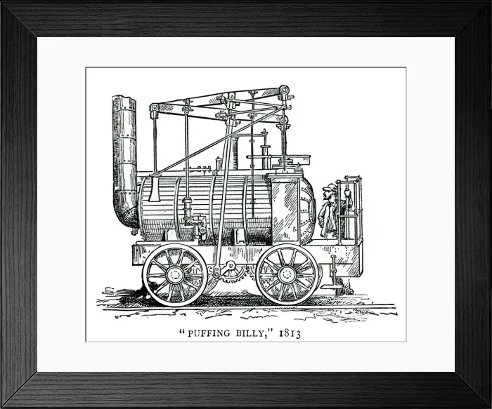 Framed Print : Puffing Billy, steam locomotive 1813