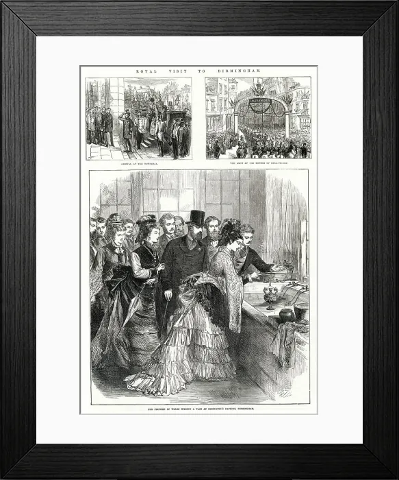 Framed Print : Elkington & Co. Manufacture, Royal Visit 1874