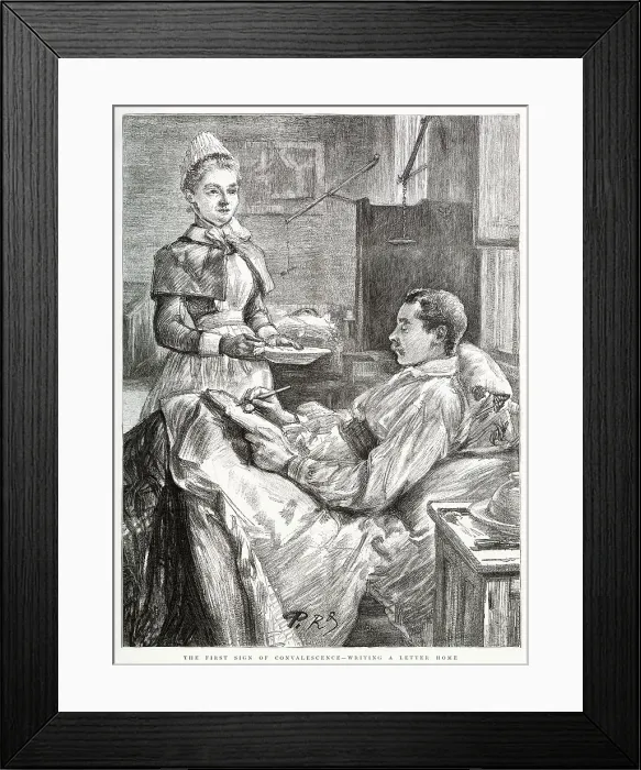 Framed Print : The first sign of convalescence. Date: 1892