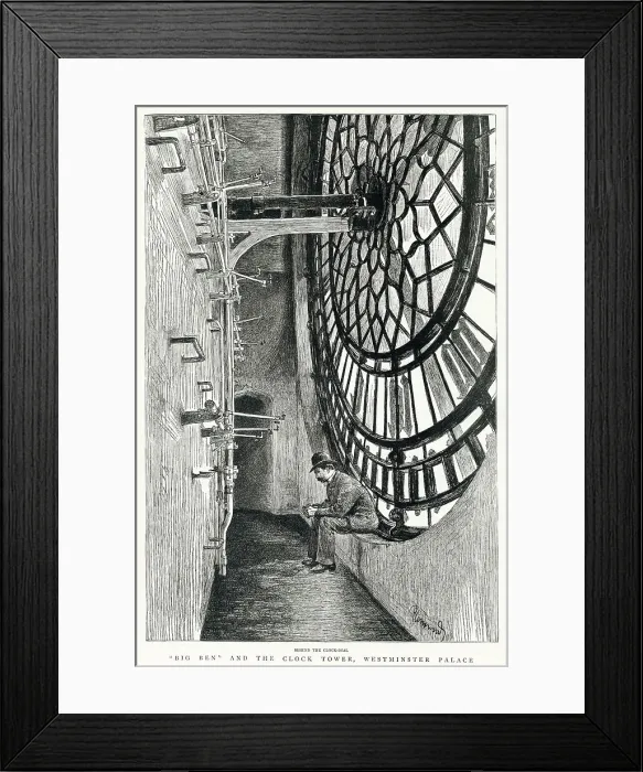 Framed Print : Big Ben and the Clock Tower 1887 Framed Print : Big Ben and the Clock Tower 1887