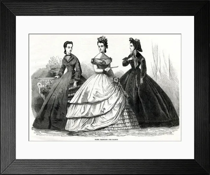 Framed Print : Fashions for March 1864 Framed Print : Fashions for March 1864